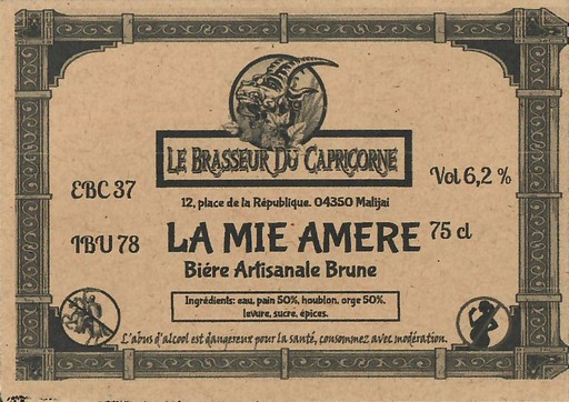 Etiquette BRASSERIE LE BRASSEUR DU CAPRICORNE 03