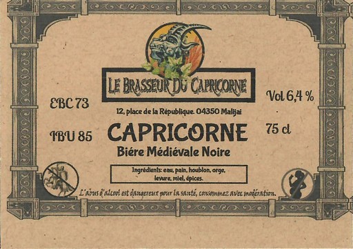 Etiquette BRASSERIE LE BRASSEUR DU CAPRICORNE 04