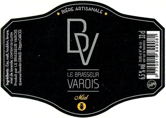 Etiquette BRASSERIE LE BRASSEUR VAROIS 07