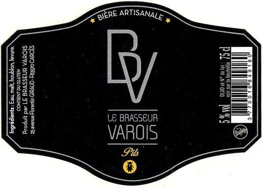 Etiquette BRASSERIE LE BRASSEUR VAROIS 08