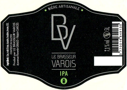 Etiquette BRASSERIE LE BRASSEUR VAROIS 12