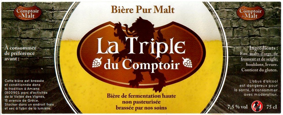 Etiquette BRASSERIE LE COMPTOIR DU MALT 01