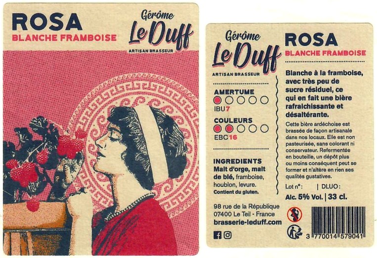 etiquette BRASSERIE LE DUFF 18