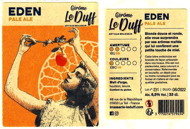 etiquette BRASSERIE LE DUFF 19