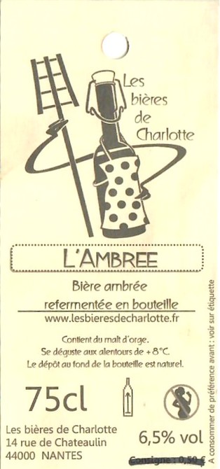 Etiquette BRASSERIE LES BIERES DE CHARLOTTE 20