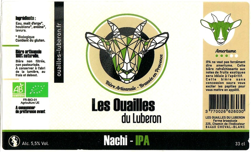 Etiquette BRASSERIE LES OUAILLES DU LUBERON 04
