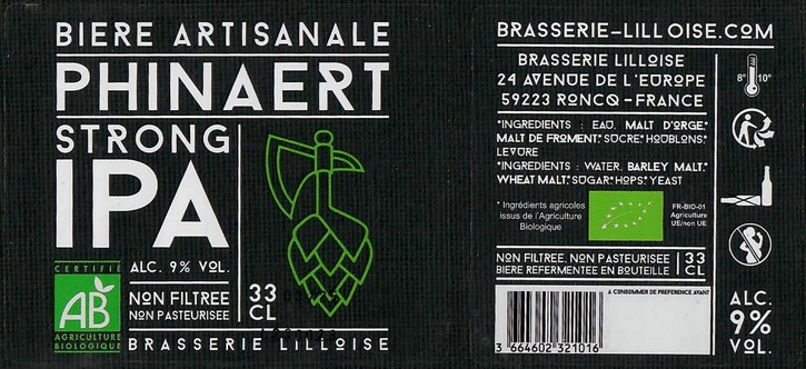 Etiquette BRASSERIE LILLOISE 16