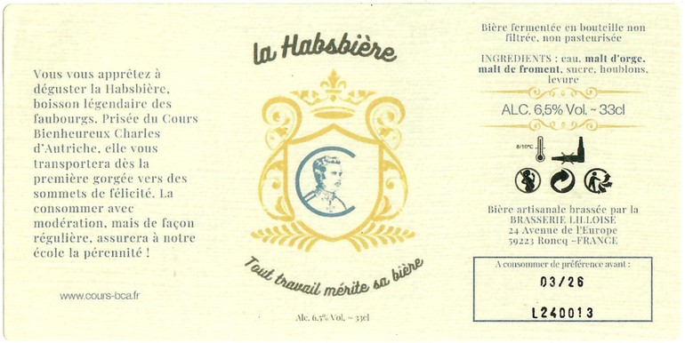 Etiquette BRASSERIE LILLOISE 41