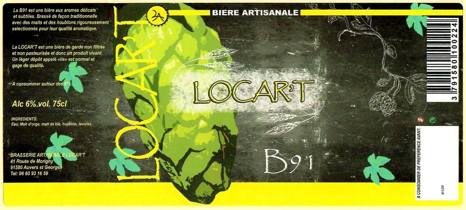 Etiquette BRASSERIE LOCAR'T 02