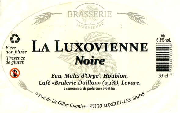 Etiquette BRASSERIE LUXOVIENNE 07