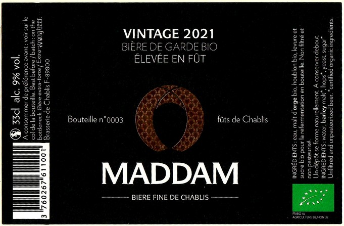 Etiquette BRASSERIE MADDAM 23