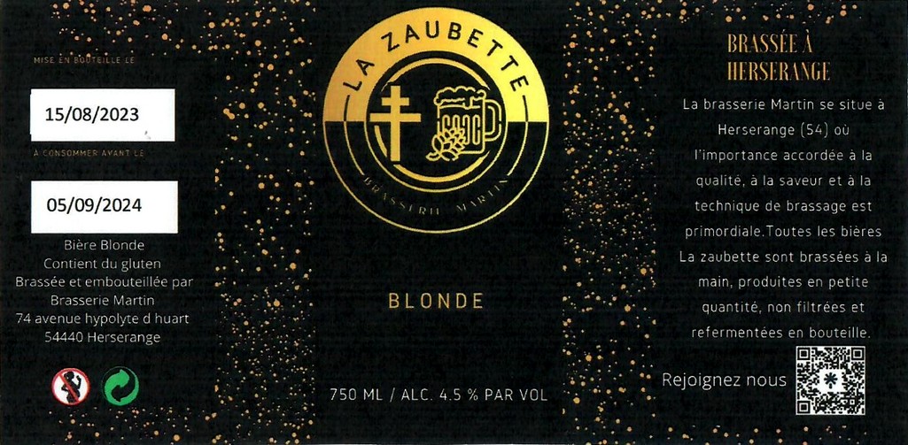 Etiquette BRASSERIE MARTIN 03