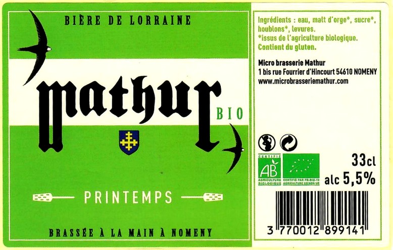 Etiquette BRASSERIE MATHUR 03