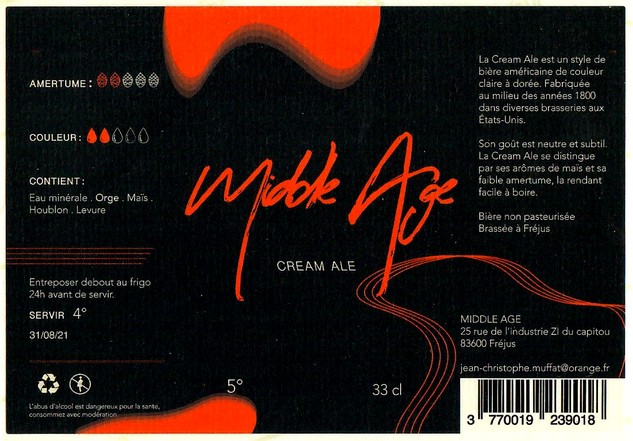 Etiquette BRASSERIE MIDDLE AGE 01