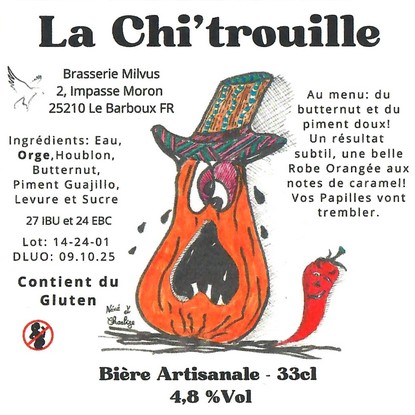 Etiquette BRASSERIE MILVUS 01