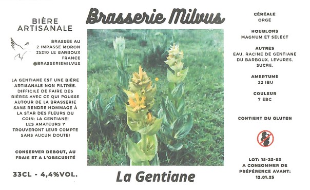 Etiquette BRASSERIE MILVUS 09