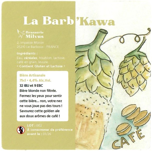 Etiquette BRASSERIE MILVUS 22