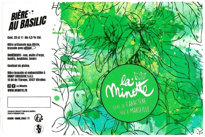 Etiquette BRASSERIE MINOT 45