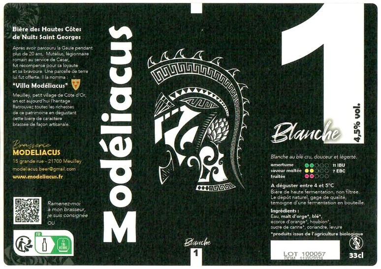 Etiquette BRASSERIE MODELIACUS 17