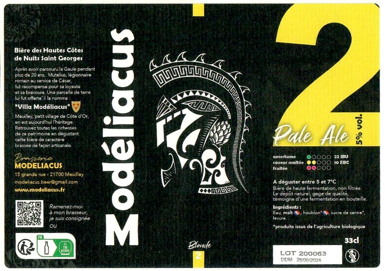 Etiquette BRASSERIE MODELIACUS 19