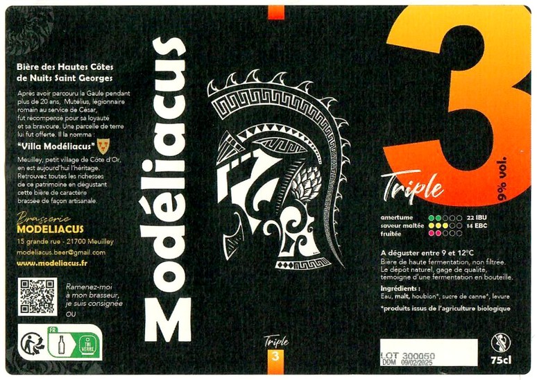 Etiquette BRASSERIE MODELIACUS 22