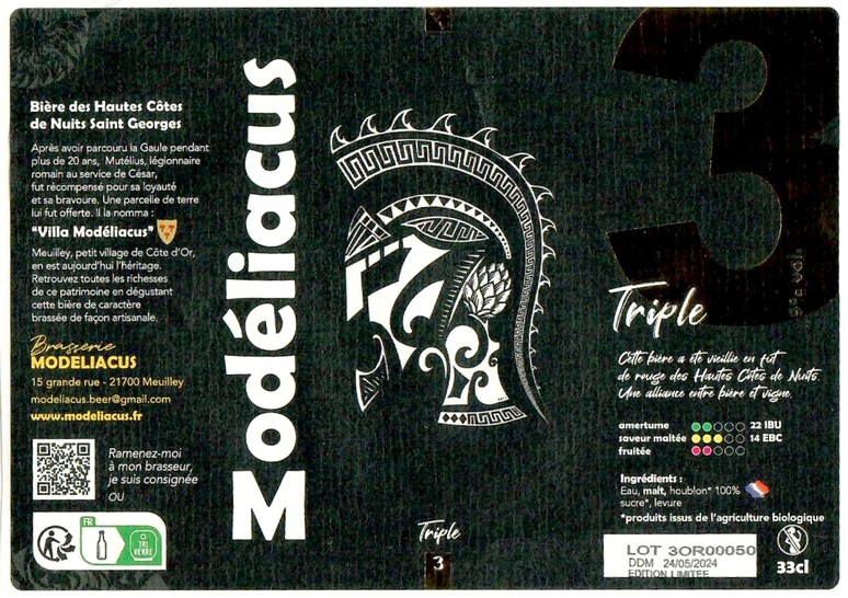 Etiquette BRASSERIE MODELIACUS 23