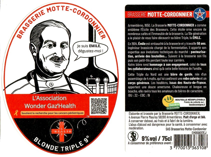 Etiquette BRASSERIE MOTTE CORDONNIER 37