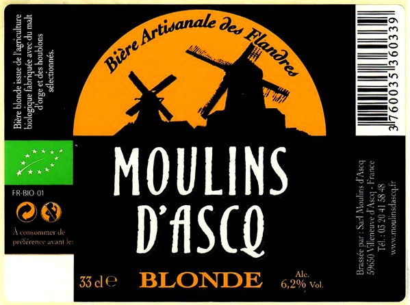 etiquette BRASSERIE MOULINS D'ASCQ 16