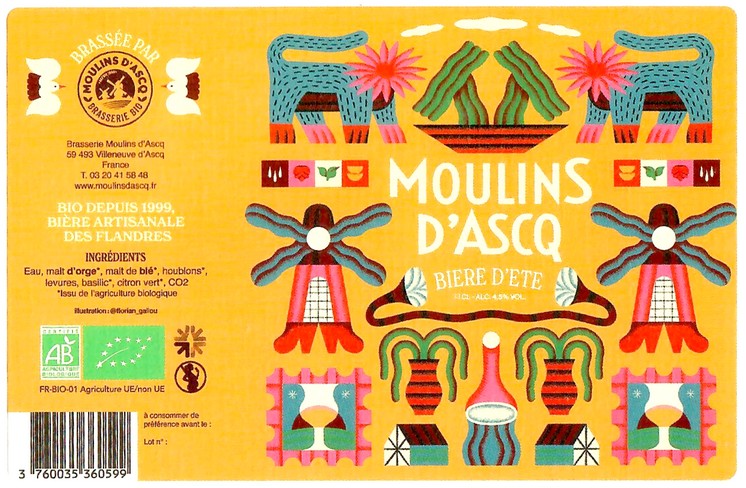 Etiquette BRASSERIE MOULINS D'ASCQ 48