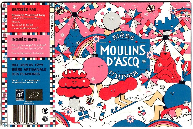 Etiquette BRASSERIE MOULINS D'ASCQ 58