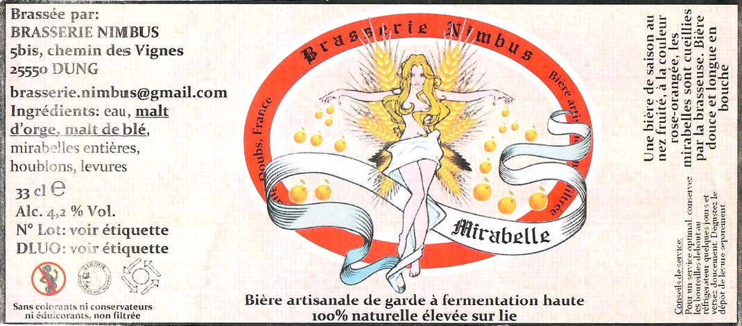 Etiquette BRASSERIE NIMBUS 30
