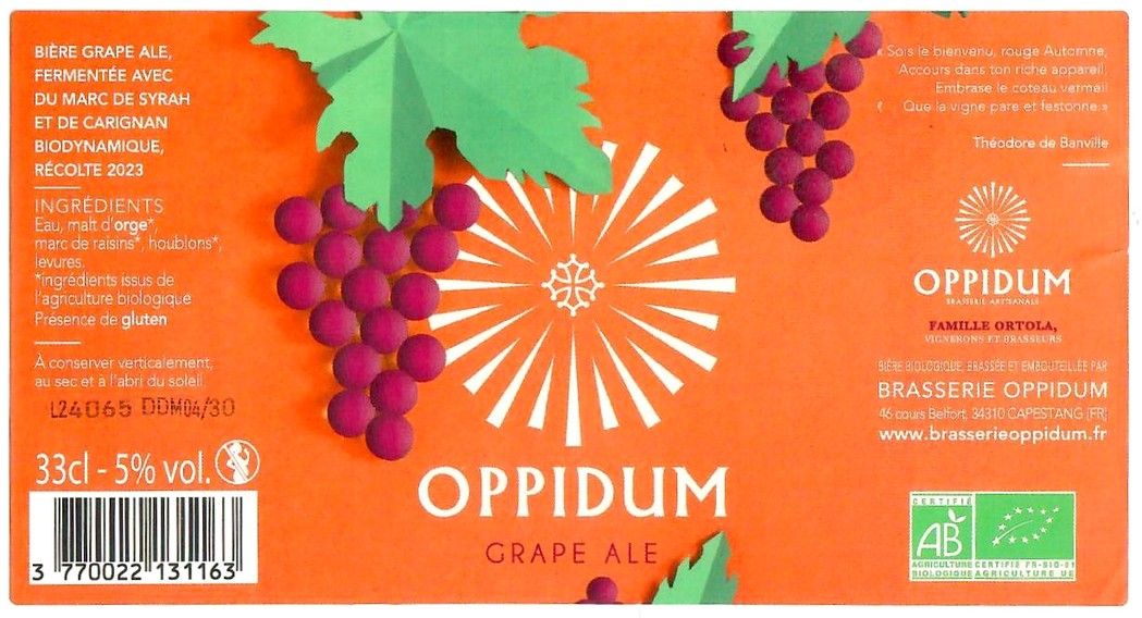 Etiquette BRASSERIE OPPIDUM 12