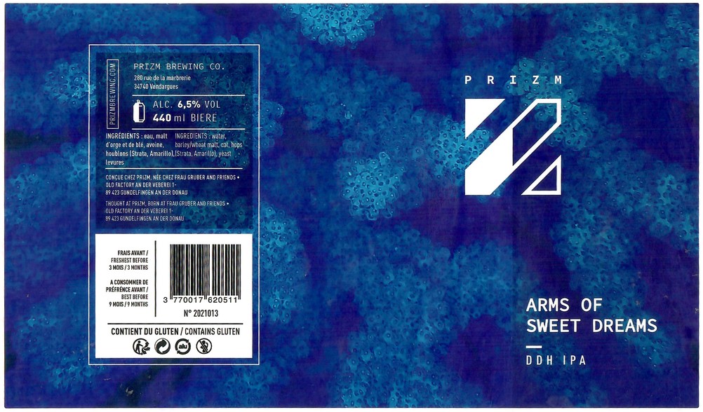 Etiquette BRASSERIE PRIZM 01