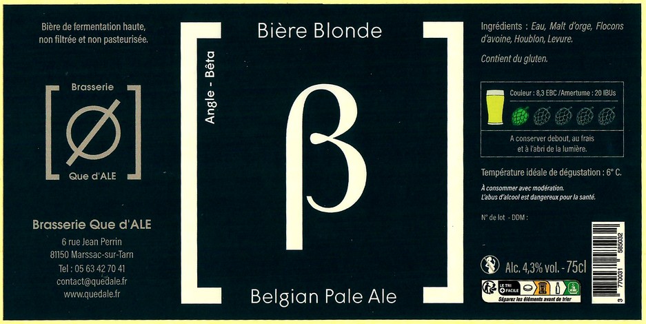 Etiquette BRASSERIE QUE D'ALE 06