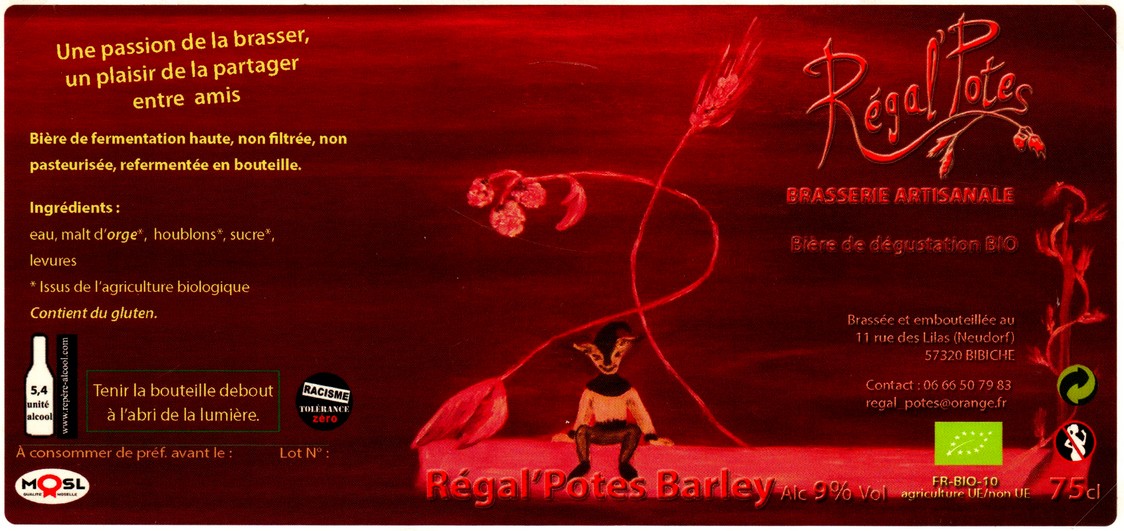 etiquette BRASSERIE REGAL POTES 41