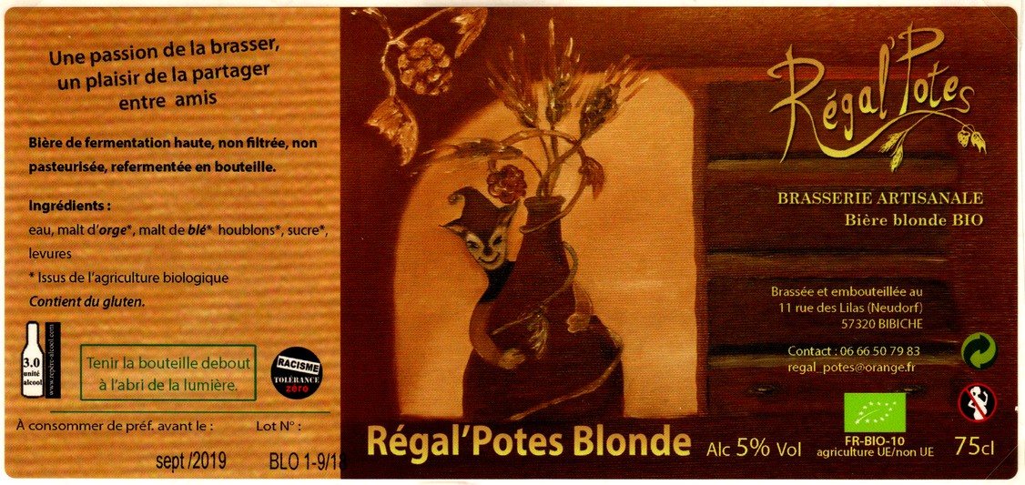 etiquette BRASSERIE REGAL POTES 44