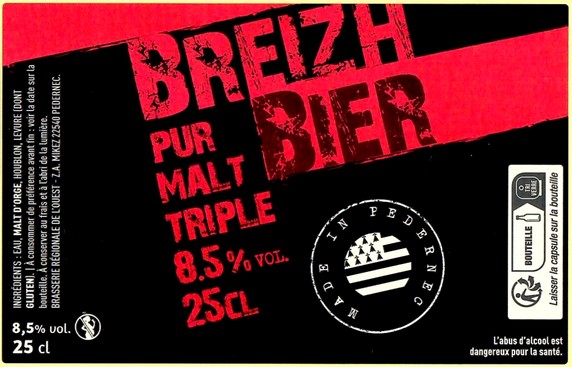Etiquette BRASSERIE REGIONALE DE L'OUEST 18