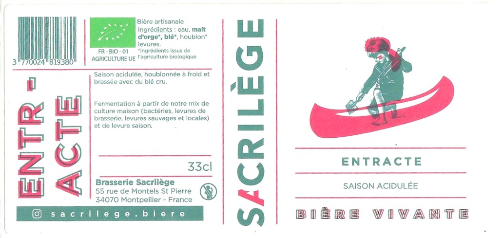 Etiquette BRASSERIE SACRILEGE 01