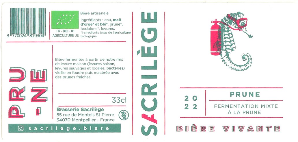 Etiquette BRASSERIE SACRILEGE 02