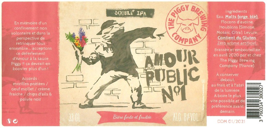 Etiquette BRASSERIE THE PIGGY BREWING COMPANY 105