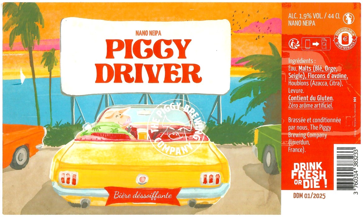 Etiquette BRASSERIE THE PIGGY BREWING COMPANY 152
