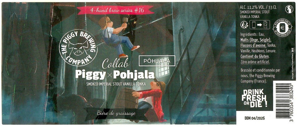 Etiquette BRASSERIE THE PIGGY BREWING COMPANY 170