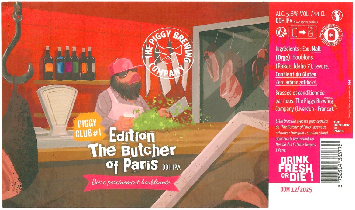 Etiquette BRASSERIE THE PIGGY BREWING COMPANY 182
