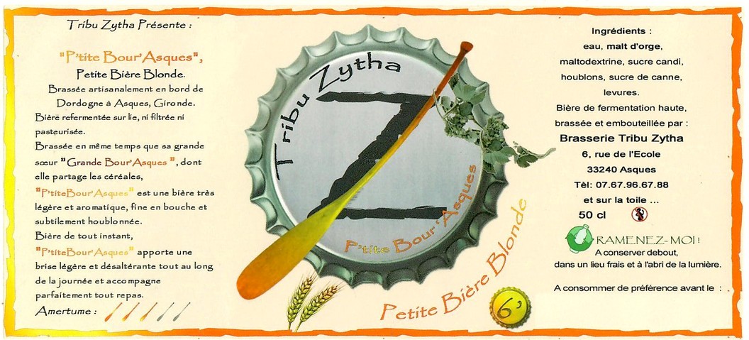 Etiquette BRASSERIE TRIBU ZYTHA 22