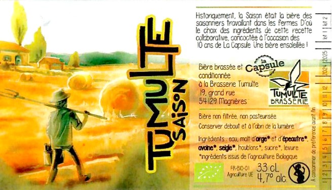 Etiquette BRASSERIE TUMULTE 20