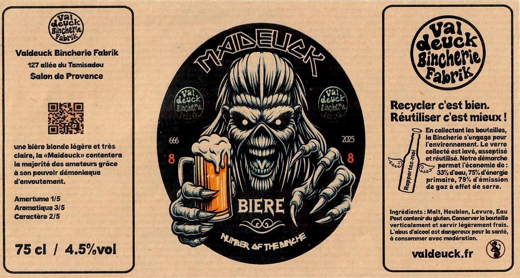 Etiquette BRASSERIE VALDEUCK BINCHERIE FABRIK 03