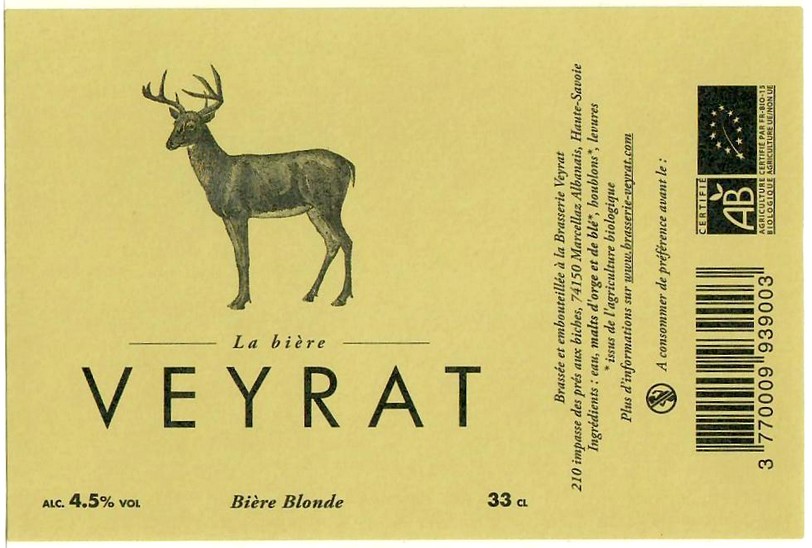 Etiquette BRASSERIE VEYRAT 11
