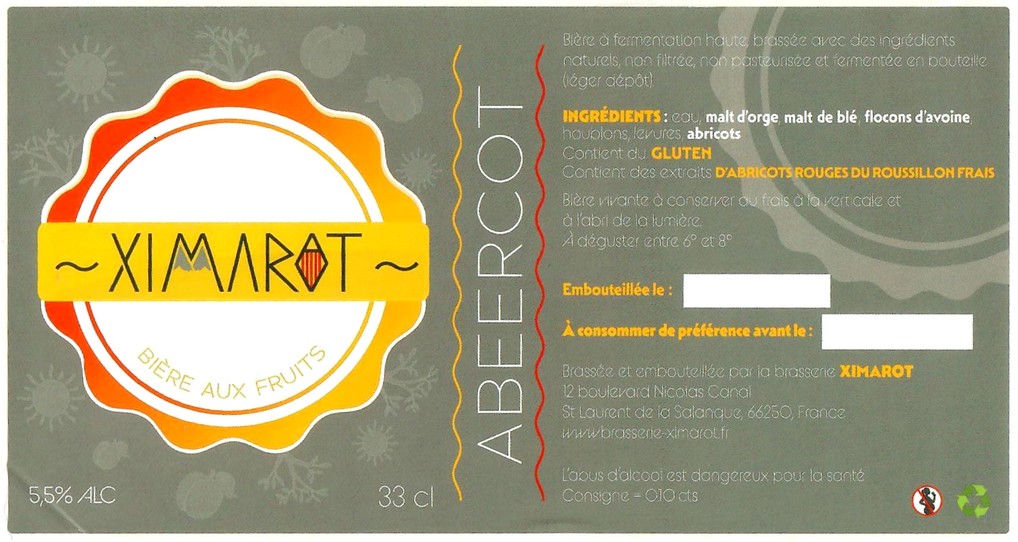 Etiquette BRASSERIE XIMAROT 07
