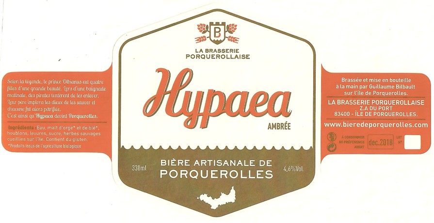 Etiquette LA BRASSERIE PORQUEROLLAISE 03