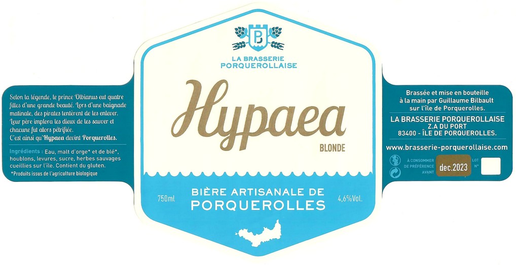 Etiquette LA BRASSERIE PORQUEROLLAISE 05